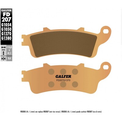 Pastillas de freno GALFER FD207